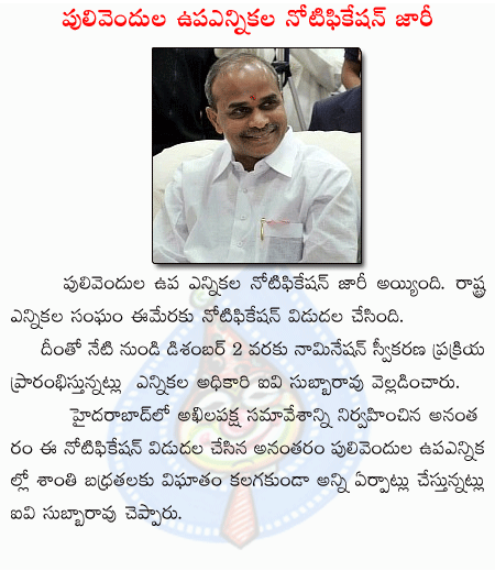 ys rajashekhar reddy,pulivendula,ec,i.v.subbarao  ys rajashekhar reddy, pulivendula, ec, i.v.subbarao